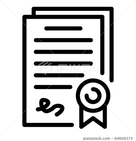 Verdict icon, outline style Verdict icon, outline style 64608373