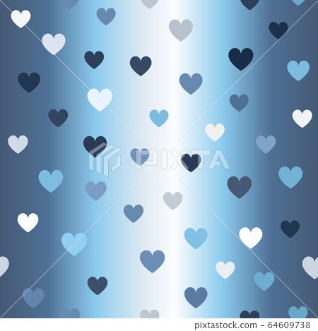 Gradient heart pattern. Seamless vector background 64609738