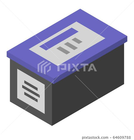 Ink printer box icon, isometric style Ink printer box icon, isometric style 64609788
