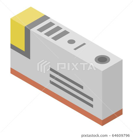 Ink printer cartridge icon, isometric style Ink printer cartridge icon, isometric style 64609796