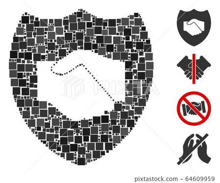 Square Trust Icon Vector Collage Square Trust Icon Vector Collage 64609959