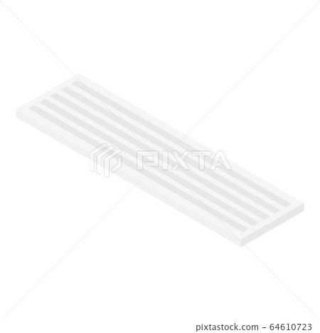 White keyboard icon, isometric style 64610723