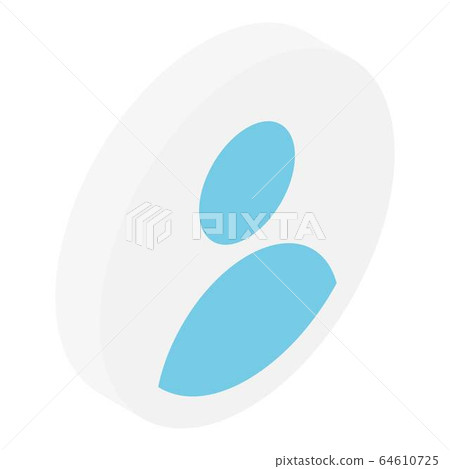 Modern avatar icon, isometric style 64610725