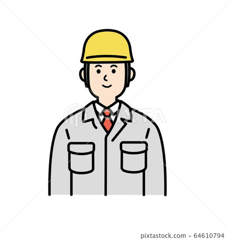 一名建築工地工人的插圖 一名建築工地工人的插圖 64610794