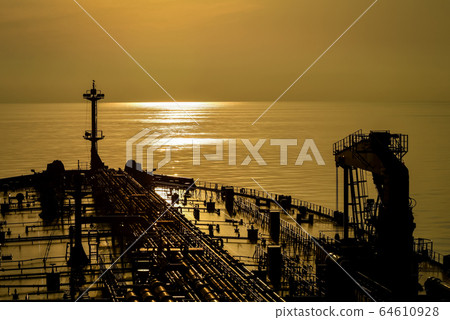 Large tanker deck in sunshine 64610928