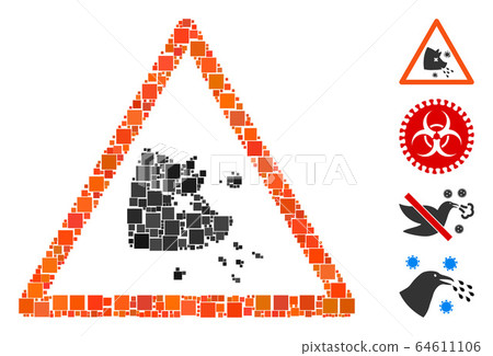 Square Swine Flu Warning Icon Vector Mosaic Square Swine Flu Warning Icon Vector Mosaic 64611106