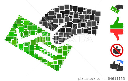 Square Smart Vote Icon Vector Collage Square Smart Vote Icon Vector Collage 64611133
