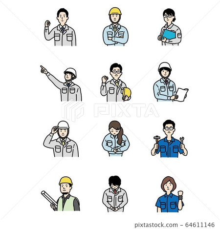 Illustration of a field worker 64611146