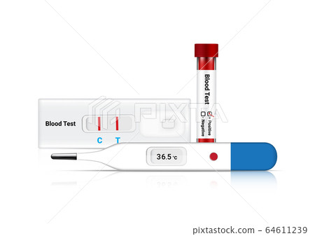 Download Mock Up Realistic Blood Test Gadget Test Tube And Stock Illustration 64611239 Pixta