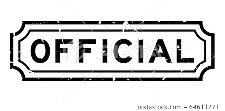 Grunge black official word rubber seal stamp on white background Grunge black official word rubber seal stamp on white background 64611271