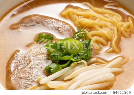 Up of miso ramen. 64611509