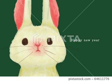 2035 Rabbit New Year's card template 2035 Rabbit New Year's card template 64611776