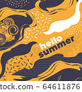 Abstract flat summer background 64611876
