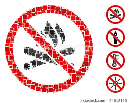 Square No Campfire Icon Vector Collage 64612120