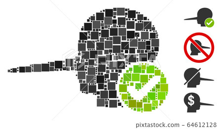 Square Real Liar Icon Vector Mosaic 64612128