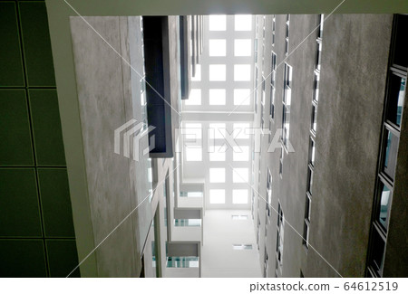 Looking up to the Daylight from the clerestory on the top of the building Looking up to the Daylight from the clerestory on the top of the building 64612519