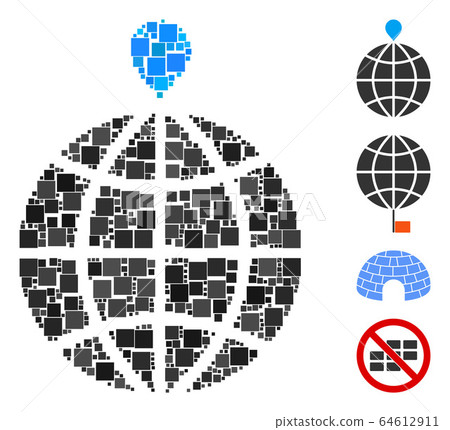 Square North Pole Icon Vector Mosaic Square North Pole Icon Vector Mosaic 64612911