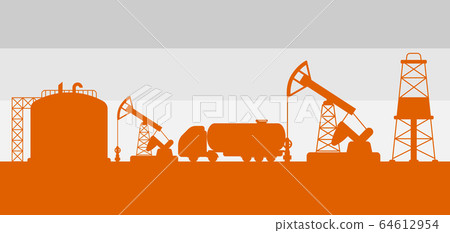 Illustration of oil production. Illustration of oil production. 64612954