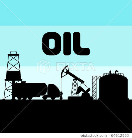 Illustration of oil production. 64612963