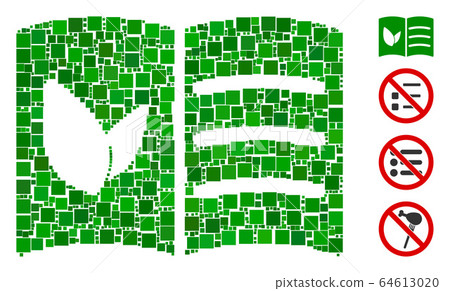 Square Vegan Menu Icon Vector Mosaic Square Vegan Menu Icon Vector Mosaic 64613020