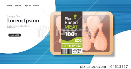 plant based vegetarian chicken legs beyond meat in packaging organic natural vegan food concept horizontal copy space plant based vegetarian chicken legs beyond meat in packaging organic natural vegan food concept horizontal copy space 64613557