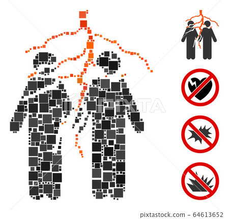 Square Firend Conflict Icon Vector Mosaic Square Firend Conflict Icon Vector Mosaic 64613652