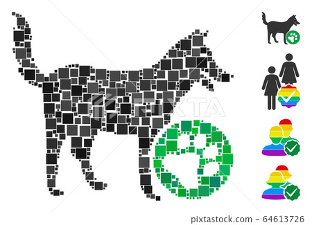 Square For Dogs Icon Vector Collage - Stock Illustration [64613726] - PIXTA