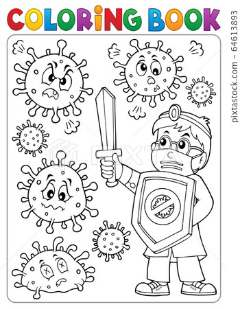 Coloring book doctor fighting virus 2 Coloring book doctor fighting virus 2 64613893
