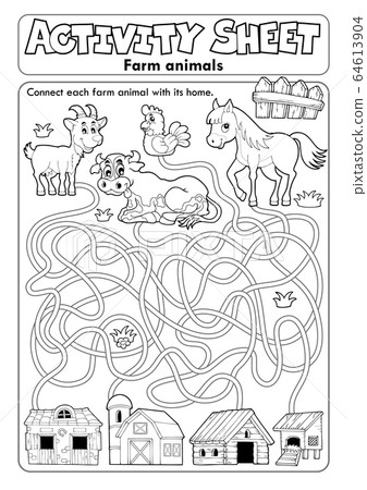 Activity sheet farm animals 1 Activity sheet farm animals 1 64613904