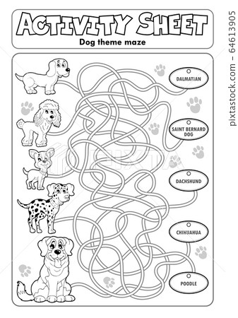 Activity sheet dog theme 1 Activity sheet dog theme 1 64613905