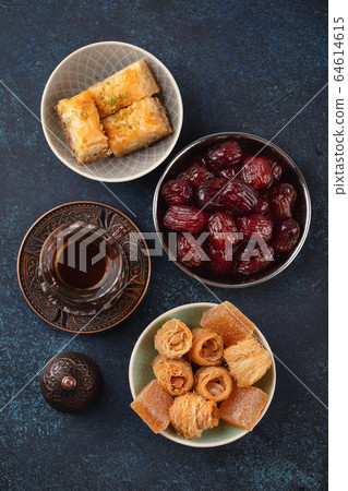 Arab tea and sweets Arab tea and sweets 64614615