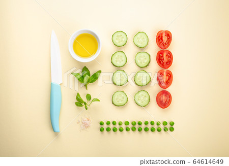 Ingredients for making salad Ingredients for making salad 64614649