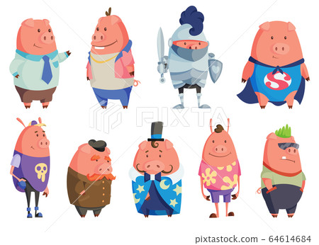 Vector Set Of Cartoon Different Tshirts Stock Illustration