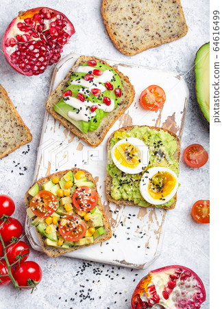 Avocado healthy  toasts 64616499