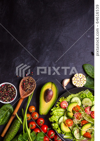 Ingredients for making salad Ingredients for making salad 64616539