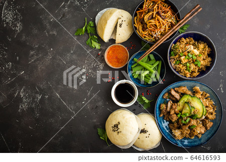 Asian assorted food set 64616593
