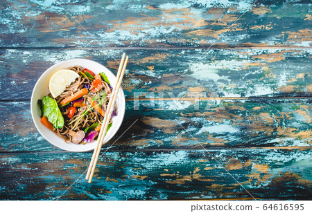 Asian style noodles 64616595