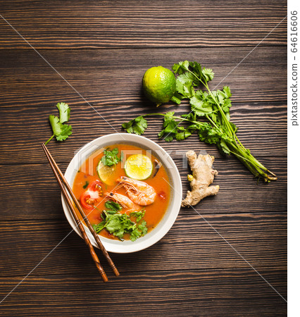 Thai soup tom yum 64616606