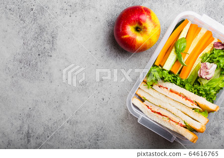 Lunch box with healthy food Lunch box with healthy food 64616765