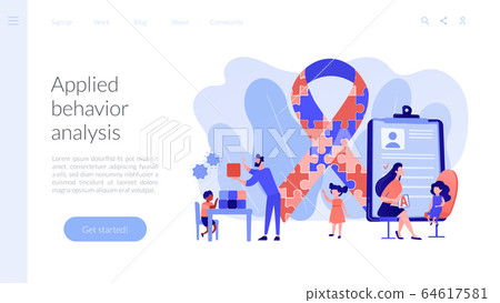 Autism therapy concept landing page 64617581