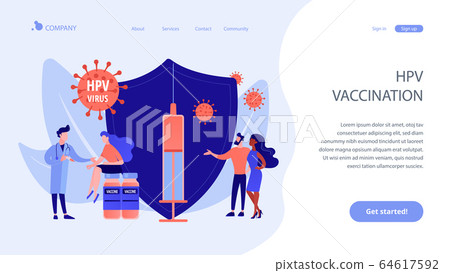 HPV vaccination concept landing pageation HPV vaccination concept landing pageation 64617592