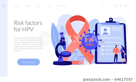 Risk factors for HPV concept landing pageation - Stock Illustration ...