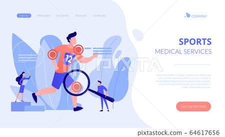 Sports medicine concept landing page. 64617656