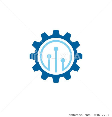 Gear Template vector icon illustration 64617707