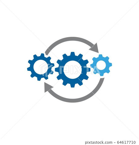 Gear Template vector icon illustration 64617710