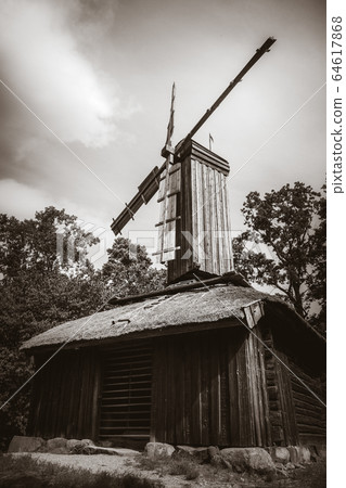 Old traditional Windmill in Stockholm, Sweden. 64617868