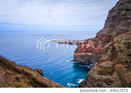 Ponta do Sol village aerial view, Santo Antao Ponta do Sol village aerial view, Santo Antao 64617878