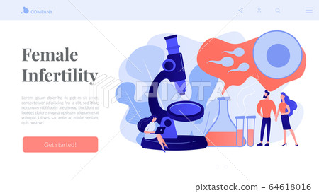 Infertility concept landing page. 64618016