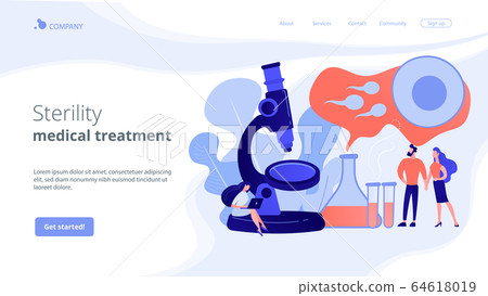 Infertility concept landing page. 64618019