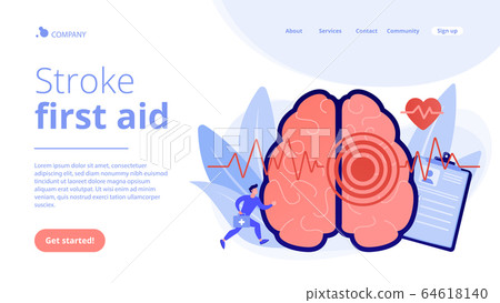 Stroke concept landing page. 64618140
